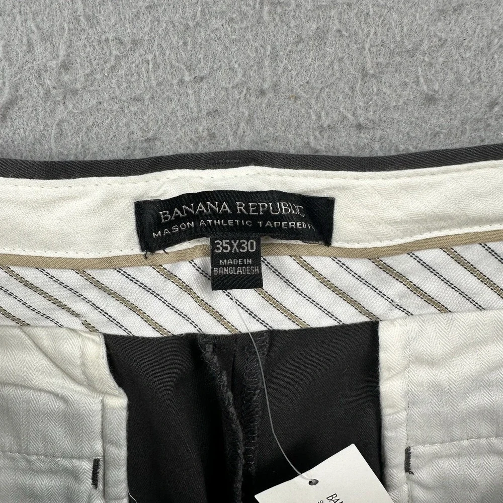 Banana Republic Mason Athletic Tapered Fit Rapid Movement Pants‎ 35x30 Dark Gray
